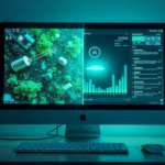 Comparison between a slow, cluttered computer and an optimized, fast-running PC showing performance difference